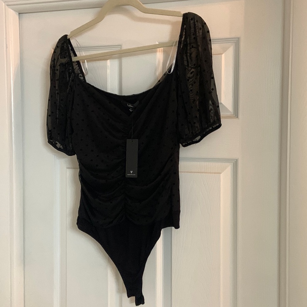 Lulus size L ruched bodysuit NWT